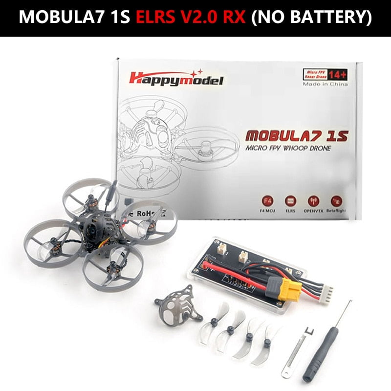 Happymodel Mobula 7 - 1S/HD 75mm Micro FPV Whoop Quadcopter Drone Open VTX 2.4G ELRS Receiver Runcam Nano3 Brushless Motor 9 Happymodel Mobula 7 - 1S/HD 75mm Micro FPV Whoop Quadcopter Drone Open VTX 2.4G ELRS Receiver Runcam Nano3 Brushless Motor — изображение 9