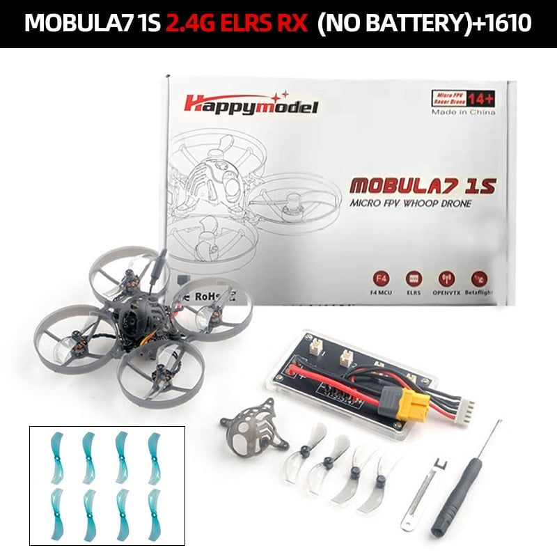 Happymodel Mobula 7 - 1S/HD 75mm Micro FPV Whoop Quadcopter Drone Open VTX 2.4G ELRS Receiver Runcam Nano3 Brushless Motor 7 Happymodel Mobula 7 - 1S/HD 75mm Micro FPV Whoop Quadcopter Drone Open VTX 2.4G ELRS Receiver Runcam Nano3 Brushless Motor — изображение 7