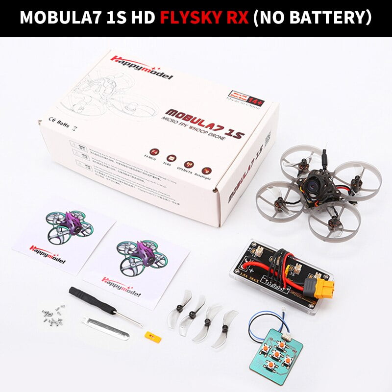 Happymodel Mobula 7 - 1S/HD 75mm Micro FPV Whoop Quadcopter Drone Open VTX 2.4G ELRS Receiver Runcam Nano3 Brushless Motor 6 Happymodel Mobula 7 - 1S/HD 75mm Micro FPV Whoop Quadcopter Drone Open VTX 2.4G ELRS Receiver Runcam Nano3 Brushless Motor — изображение 6