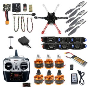 2.4G 8CH F550 RC DIY Quadcopter Unassemble Kit - Mini Drone FPV Upgradable with Radiolink Mini PIX M8N GPS Altitude Hold Module