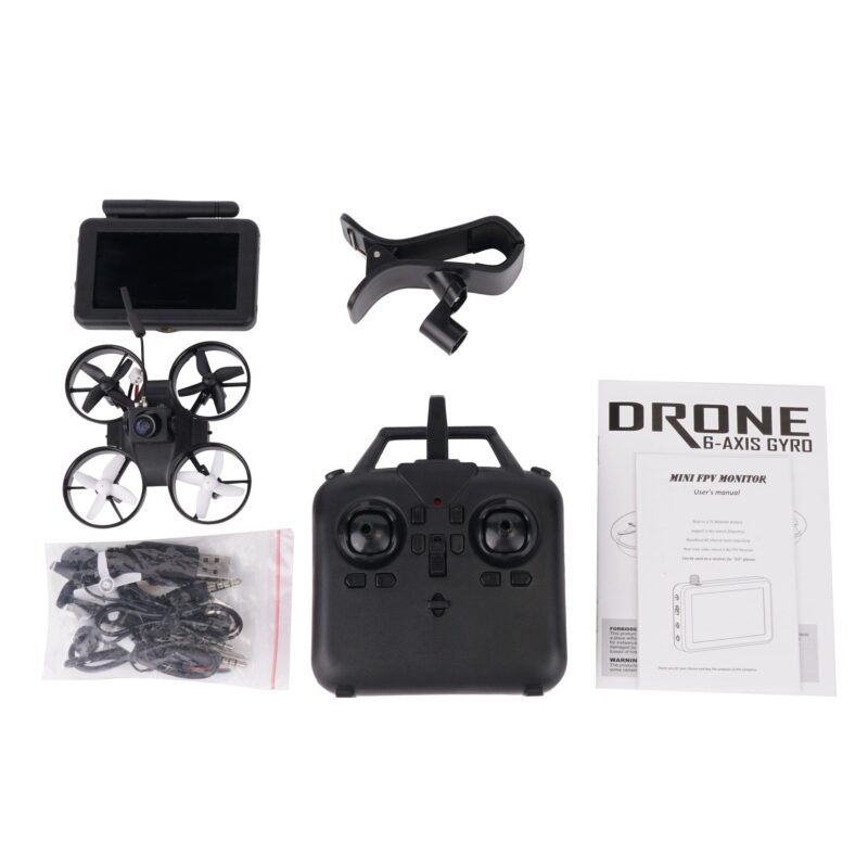 RTF Micro FPV RC Racing Drone - Quadcopter Toys w/ 5.8G S2 800TVL 40CH Camera / 3Inch LCD Screen Auto Search Monitor Helicopter Drone
