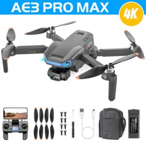 AE3 / AE3 PRO Max GPS Drone - 4K HD Dual Camera Professional Dron FPV EIS 3-Axis Gimbal Radar Obstacle Avoidance Quadcopter RC Toys Professional Camera Drone