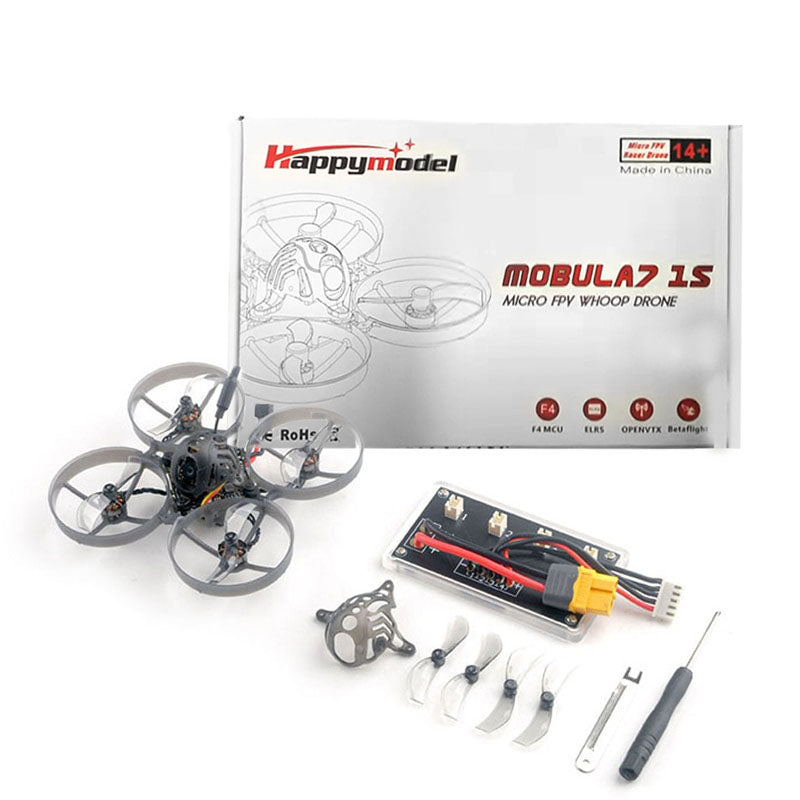 Happymodel Mobula 7 - 1S/HD 75mm Micro FPV Whoop Quadcopter Drone Open VTX 2.4G ELRS Receiver Runcam Nano3 Brushless Motor 1 Happymodel Mobula 7 - 1S/HD 75mm Micro FPV Whoop Quadcopter Drone Open VTX 2.4G ELRS Receiver Runcam Nano3 Brushless Motor