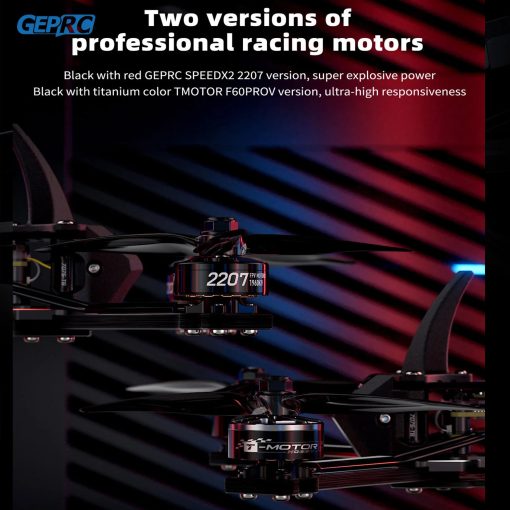 GEPRC Racer FPV Racing Drone - TAKER F722 E55A Stack SPEEDX2 2207 TMOTOR F60PROV Drone Kit VTX Light Fast Freestyle RC Quadcopter 5 GEPRC Racer FPV Racing Drone - TAKER F722 E55A Stack SPEEDX2 2207 TMOTOR F60PROV Drone Kit VTX Light Fast Freestyle RC Quadcopter - Image 5