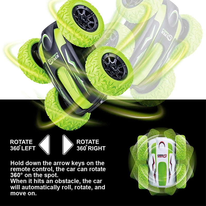 Rc Car Cool Boy Mini Stunt Car - Wireless Remote Control Double-sided 360 Degree Rotation 2.4g Flip Model Children's Toys 7 Rc Car Cool Boy Mini Stunt Car - Wireless Remote Control Double-sided 360 Degree Rotation 2.4g Flip Model Children's Toys - Image 7