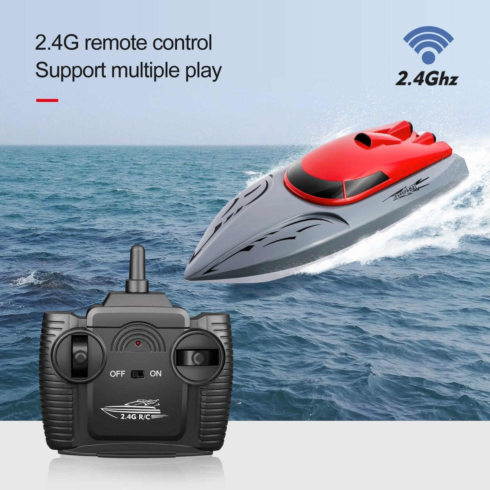 Rc Boat 2.4G High Speed 20km/h Remote Control Speed Boat Rechargeable Waterproof Anti-collision Protection Toys for Children 13 Rc Boat 2.4G High Speed 20km/h Remote Control Speed Boat Rechargeable Waterproof Anti-collision Protection Toys for Children - Image 13
