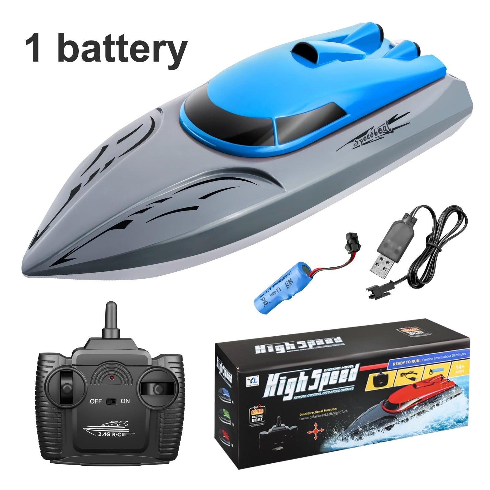 Rc Boat 2.4G High Speed 20km/h Remote Control Speed Boat Rechargeable Waterproof Anti-collision Protection Toys for Children 10 Rc Boat 2.4G High Speed 20km/h Remote Control Speed Boat Rechargeable Waterproof Anti-collision Protection Toys for Children - Image 10