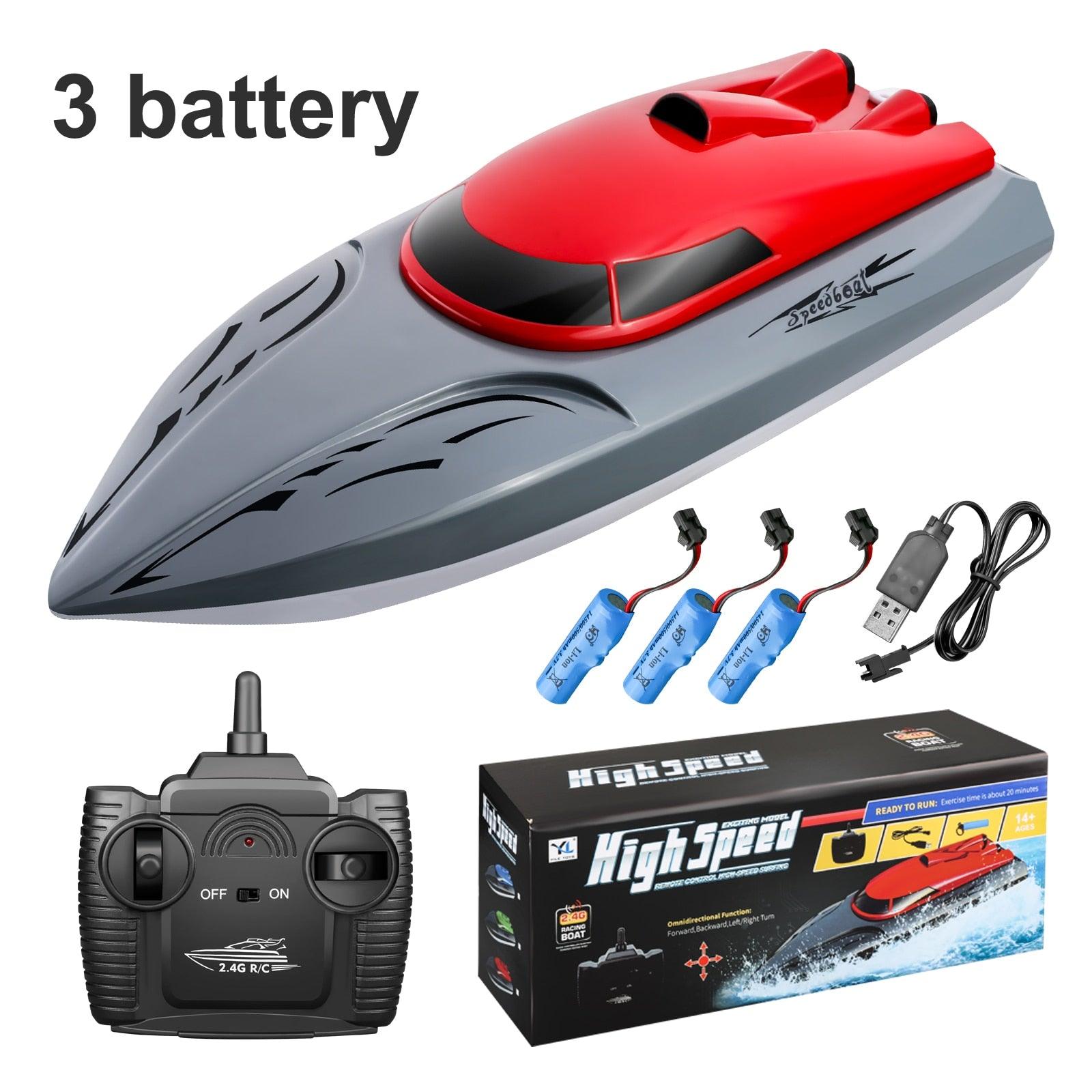Rc Boat 2.4G High Speed 20km/h Remote Control Speed Boat Rechargeable Waterproof Anti-collision Protection Toys for Children 6 Rc Boat 2.4G High Speed 20km/h Remote Control Speed Boat Rechargeable Waterproof Anti-collision Protection Toys for Children - Image 6