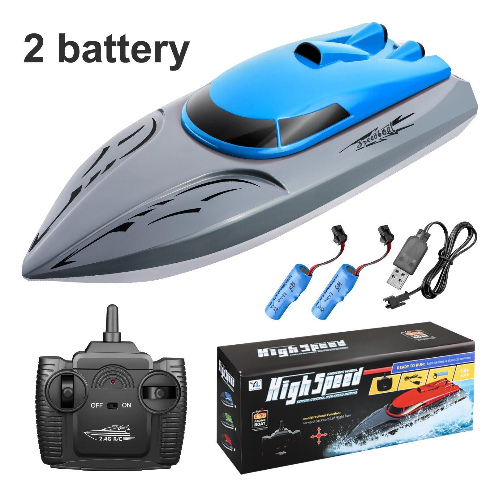 Rc Boat 2.4G High Speed 20km/h Remote Control Speed Boat Rechargeable Waterproof Anti-collision Protection Toys for Children 5 Rc Boat 2.4G High Speed 20km/h Remote Control Speed Boat Rechargeable Waterproof Anti-collision Protection Toys for Children - Image 5