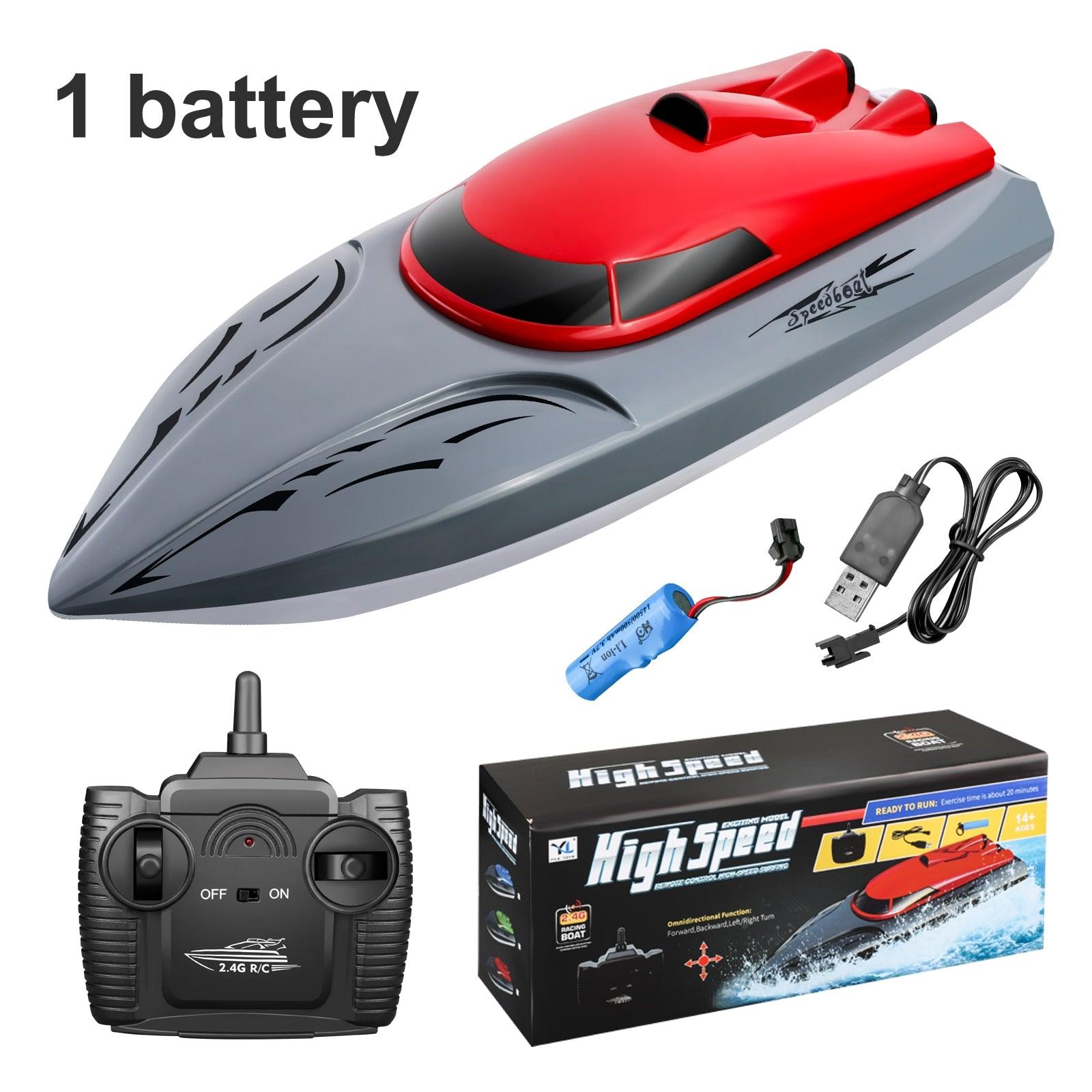 Rc Boat 2.4G High Speed 20km/h Remote Control Speed Boat Rechargeable Waterproof Anti-collision Protection Toys for Children 4 Rc Boat 2.4G High Speed 20km/h Remote Control Speed Boat Rechargeable Waterproof Anti-collision Protection Toys for Children - Image 4