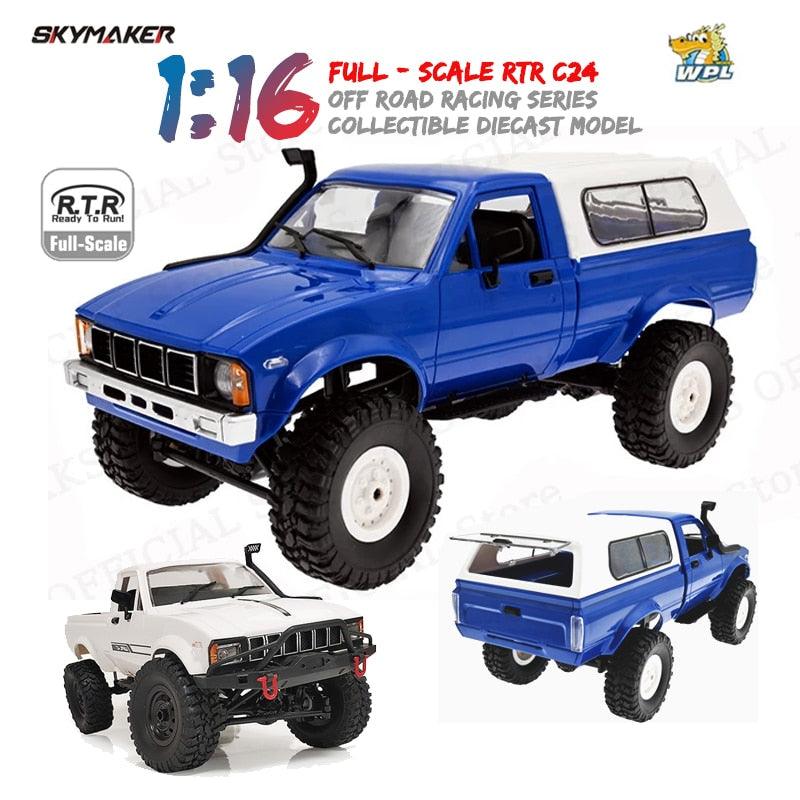 WPL C24-1 Full Scale RC Car 1:16 2.4G 4WD Rock Crawler Electric Buggy Climbing Truck LED Light On-road 1/16 For Kids Gifts Toys 2 WPL C24-1 Full Scale RC Car 1:16 2.4G 4WD Rock Crawler Electric Buggy Climbing Truck LED Light On-road 1/16 For Kids Gifts Toys - Image 2