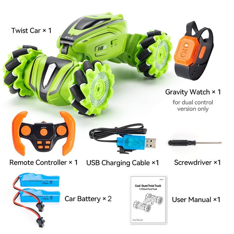 JJRC Q110 RC Stunt Twist Car - 2.4G Remote Control Off-road Climbing Car Gesture Sensor Watch 4WD Drift RC Cars LED Light Kids Toy 3 JJRC Q110 RC Stunt Twist Car - 2.4G Remote Control Off-road Climbing Car Gesture Sensor Watch 4WD Drift RC Cars LED Light Kids Toy — изображение 3