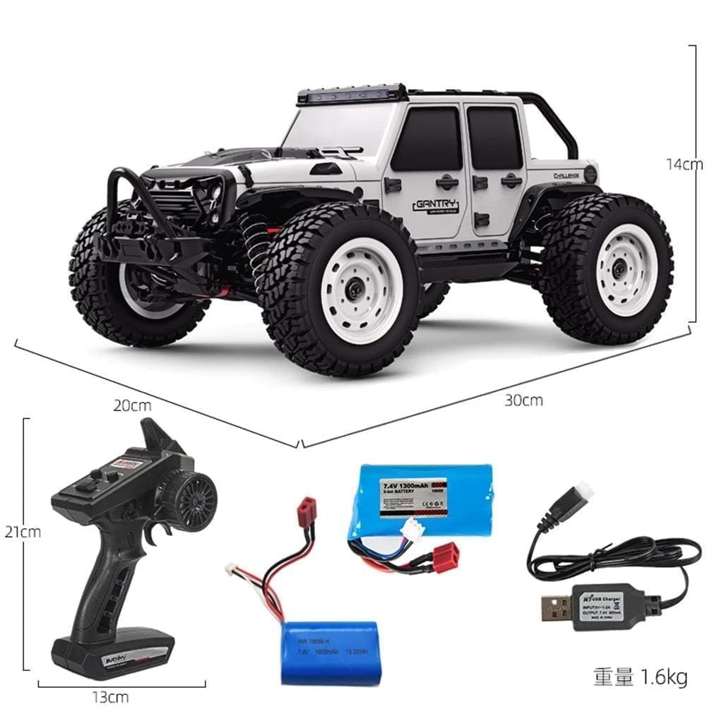 1:16 50KM/H Or 70KM/H 4WD RC Car LED Headlights 2.4G Waterproof Remote Control Cars High Speed Drift Monster Truck for Kids Toy
