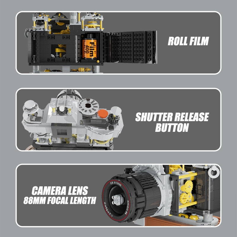 Retro feelings film camera series - Building Blocks Technical DIY SLR Digital Camera Bricks Toys For Children Boy Adult Gifts 8 Retro feelings film camera series - Building Blocks Technical DIY SLR Digital Camera Bricks Toys For Children Boy Adult Gifts - Image 8