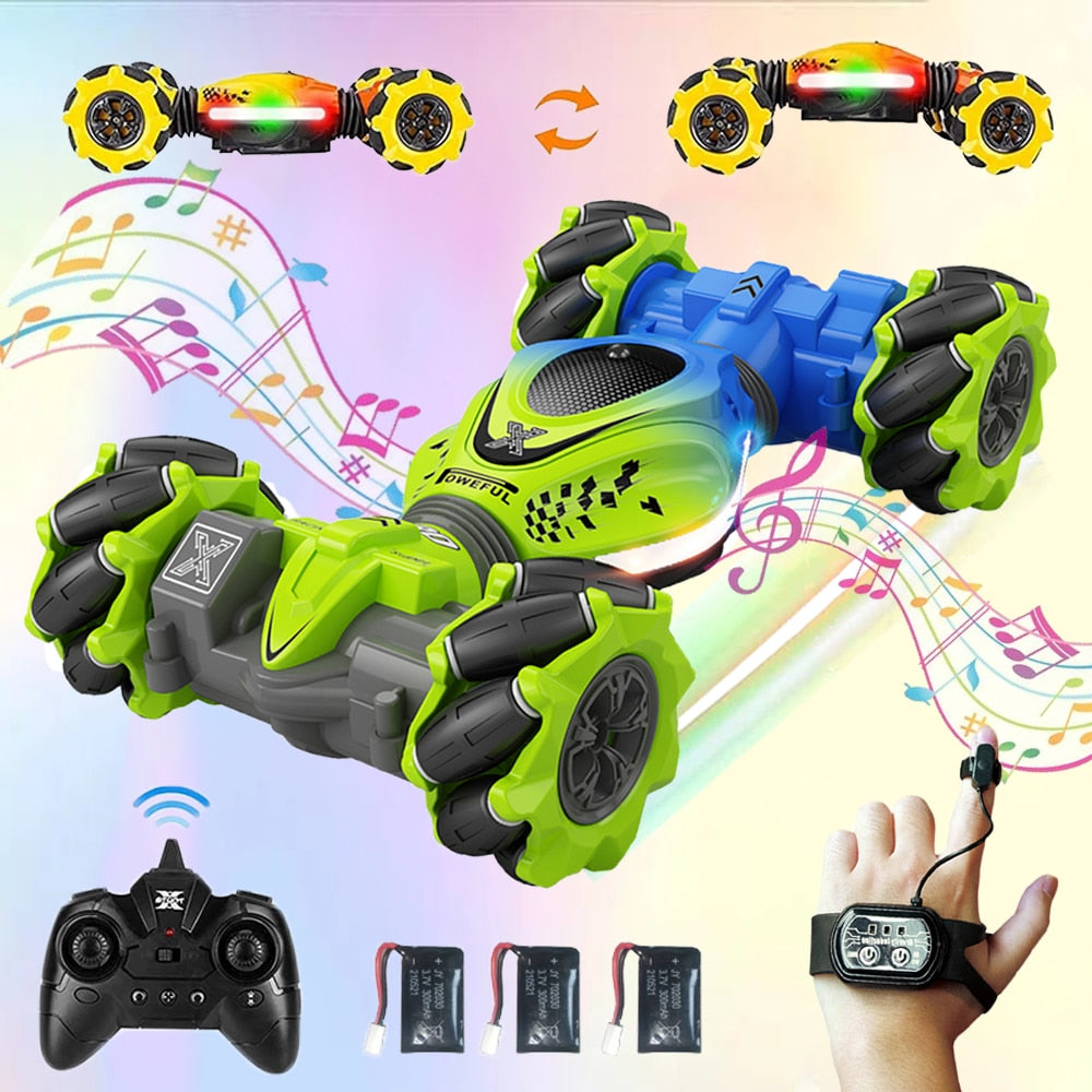 4WD RC Car Toy 2.4G Radio Remote Control Cars - RC Watch Gesture Sensor Rotation Twist Stunt Drift Vehicle Toy for CHildren Kids 2 4WD RC Car Toy 2.4G Radio Remote Control Cars - RC Watch Gesture Sensor Rotation Twist Stunt Drift Vehicle Toy for CHildren Kids - Image 2