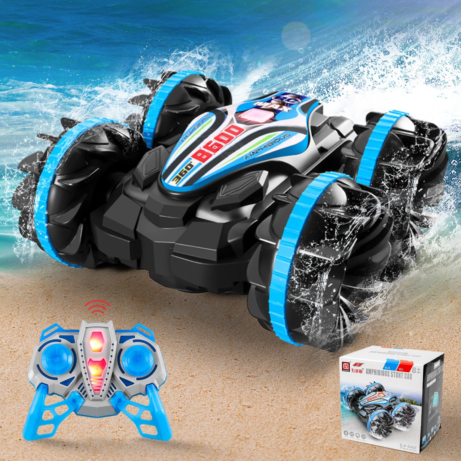 2.4G Amphibious Stunt - Remote Control Vehicle Double Sided Rolling Driving New Technology RC Vehicle Children's Electric Toys 2 2.4G Amphibious Stunt - Remote Control Vehicle Double Sided Rolling Driving New Technology RC Vehicle Children's Electric Toys - Image 2