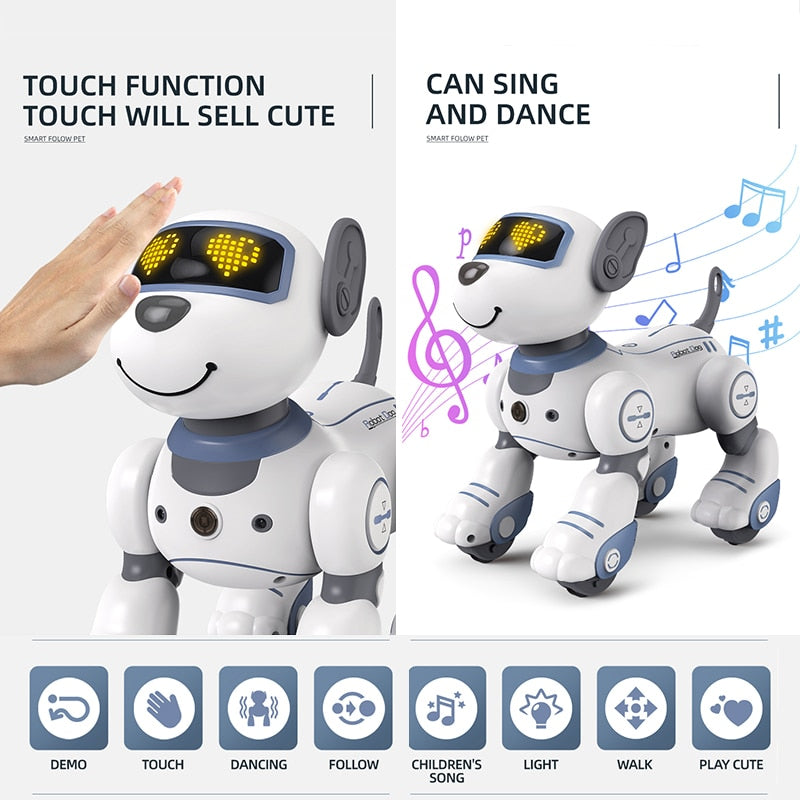 Funny RC Robot Electronic Dog Stunt Dog - Voice Command Programmable Touch-sense Music Song Robot Dog for Children's Toys 10 Funny RC Robot Electronic Dog Stunt Dog - Voice Command Programmable Touch-sense Music Song Robot Dog for Children's Toys - Image 10