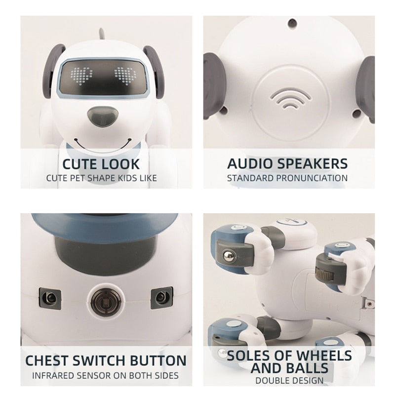 Funny RC Robot Electronic Dog Stunt Dog - Voice Command Programmable Touch-sense Music Song Robot Dog for Children's Toys 7 Funny RC Robot Electronic Dog Stunt Dog - Voice Command Programmable Touch-sense Music Song Robot Dog for Children's Toys - Image 7