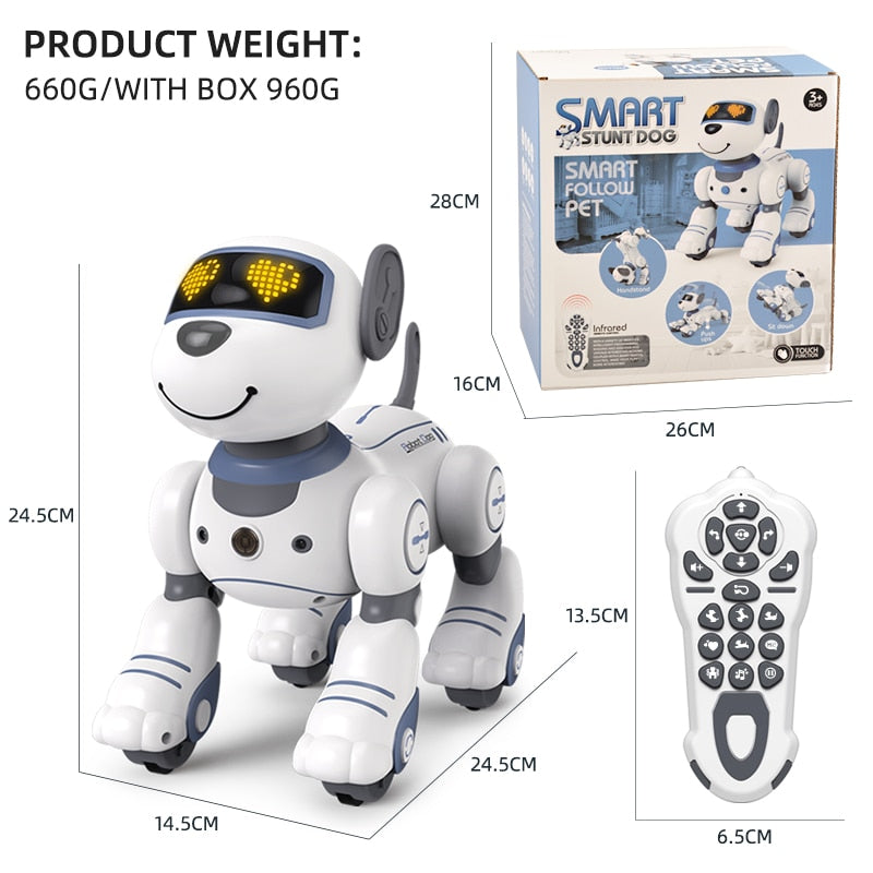 Funny RC Robot Electronic Dog Stunt Dog - Voice Command Programmable Touch-sense Music Song Robot Dog for Children's Toys 6 Funny RC Robot Electronic Dog Stunt Dog - Voice Command Programmable Touch-sense Music Song Robot Dog for Children's Toys - Image 6