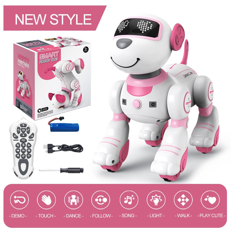 Funny RC Robot Electronic Dog Stunt Dog - Voice Command Programmable Touch-sense Music Song Robot Dog for Children's Toys 5 Funny RC Robot Electronic Dog Stunt Dog - Voice Command Programmable Touch-sense Music Song Robot Dog for Children's Toys - Image 5