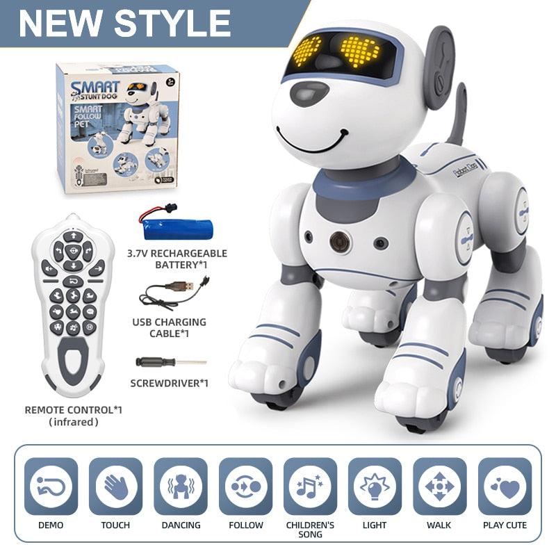 Funny RC Robot Electronic Dog Stunt Dog - Voice Command Programmable Touch-sense Music Song Robot Dog for Children's Toys 4 Funny RC Robot Electronic Dog Stunt Dog - Voice Command Programmable Touch-sense Music Song Robot Dog for Children's Toys - Image 4