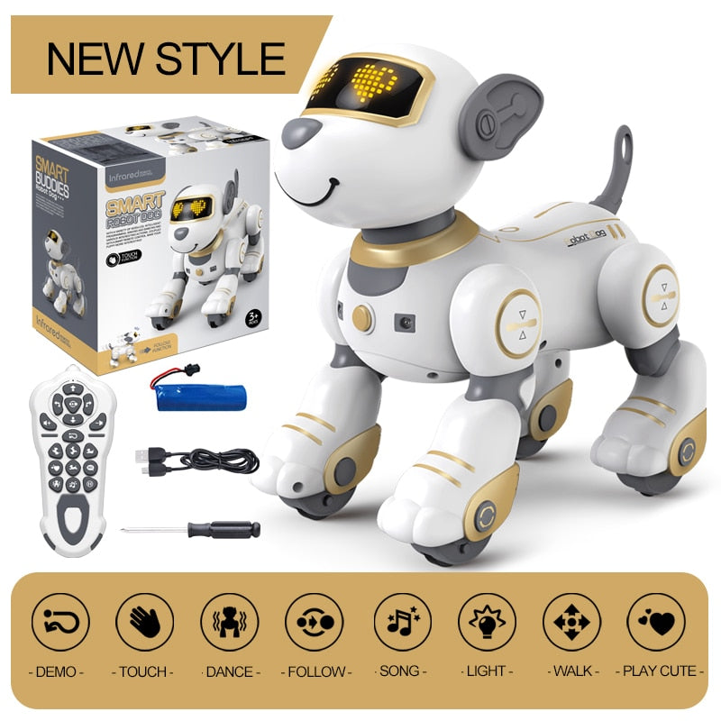 Funny RC Robot Electronic Dog Stunt Dog - Voice Command Programmable Touch-sense Music Song Robot Dog for Children's Toys 3 Funny RC Robot Electronic Dog Stunt Dog - Voice Command Programmable Touch-sense Music Song Robot Dog for Children's Toys - Image 3