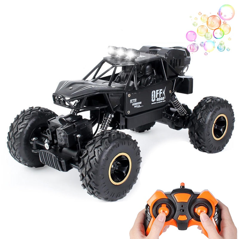 Paisible 4WD RC Car - Remote Control Bubble Machine Radio Control Car Rock Crawler 4x4 Drive Off Road Out Door Toy For Girl Boy
