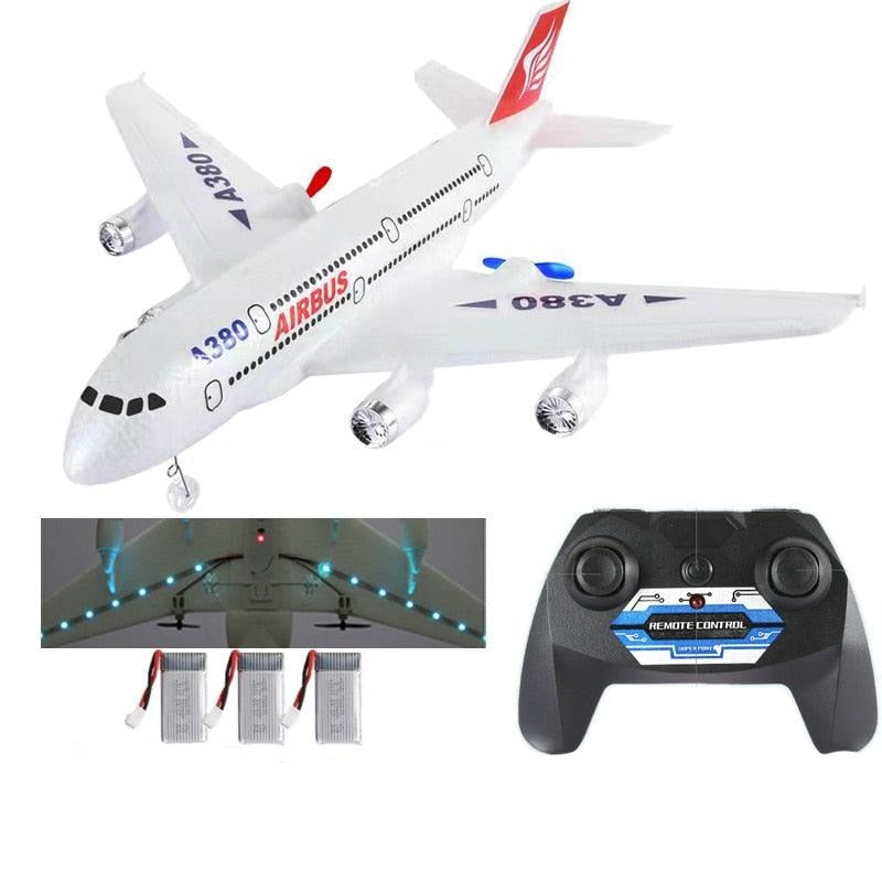 Airbus A380 Boeing 747 RC Airplane - Remote Control Toy 2.4G Fixed Wing Plane Gyro Outdoor Aircraft Model with Motor Children Gift
