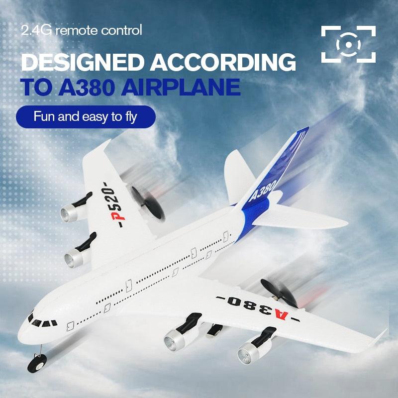 Airbus A380 P520 RC Airplane - Foam Toys 2.4G Fixed Wing Plane Outdoor Toys Drone Easy Fly Children Gift Hot Gyro Airplane 2 Airbus A380 P520 RC Airplane - Foam Toys 2.4G Fixed Wing Plane Outdoor Toys Drone Easy Fly Children Gift Hot Gyro Airplane - Image 2