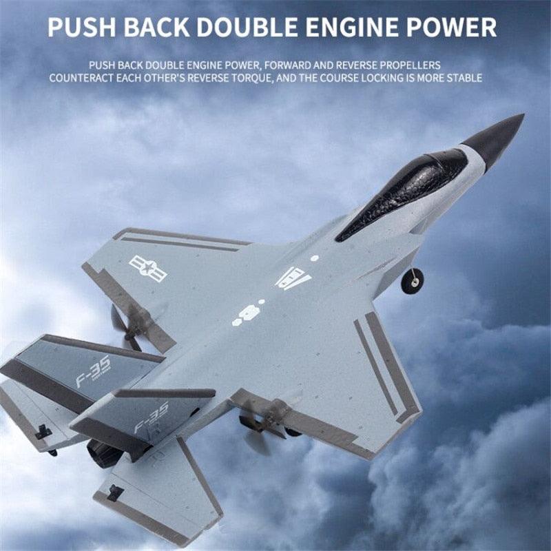 NEW Rc Plane F35 F22 Fighter - 2.4G 4CH EPP RC Airplane Wingspan Remote Control Plane Warbird RTF Flight Toys for Boys Kids 5 NEW Rc Plane F35 F22 Fighter - 2.4G 4CH EPP RC Airplane Wingspan Remote Control Plane Warbird RTF Flight Toys for Boys Kids - Image 5