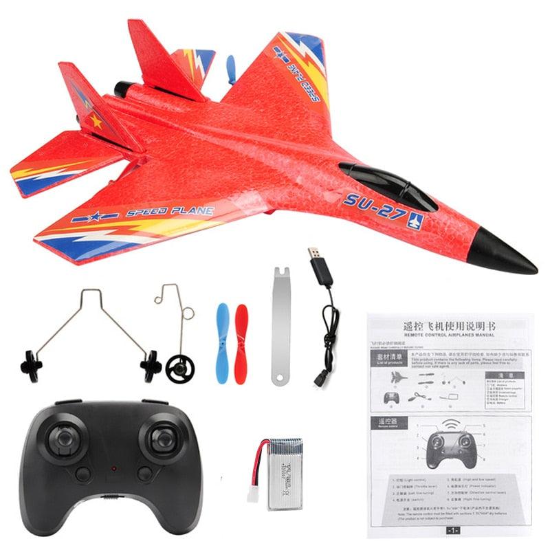 RC Aircraft SU27 Plane - 2.4G Radio Control Glider Remote Controlled Fighter Plane Foam Airplane Model Toys for Children Boys — изображение 6