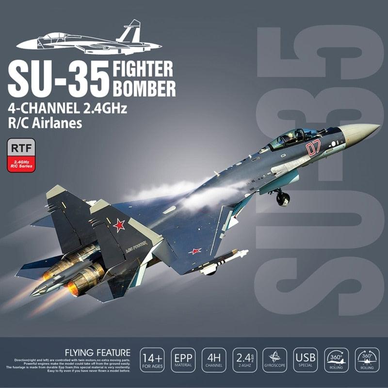 SU35 2.4G 4CH Stunt RC Aircraft - Six-Axis Remote Control Air Plane 360° Tumbling Easy Flying RC Fighter Drone Toys for Children 6 SU35 2.4G 4CH Stunt RC Aircraft - Six-Axis Remote Control Air Plane 360° Tumbling Easy Flying RC Fighter Drone Toys for Children — изображение 6