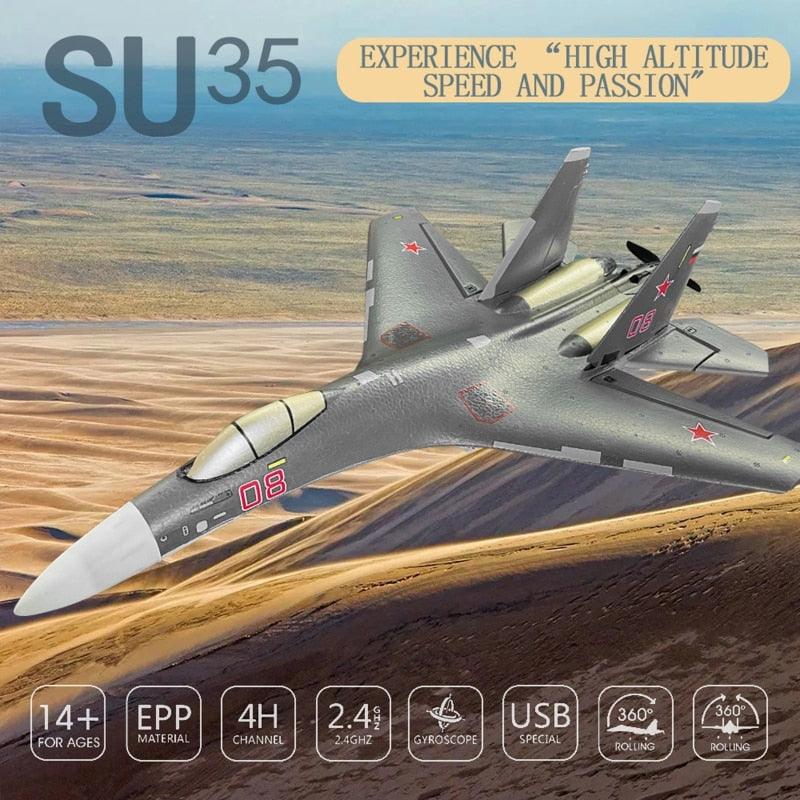 SU35 2.4G 4CH Stunt RC Aircraft - Six-Axis Remote Control Air Plane 360° Tumbling Easy Flying RC Fighter Drone Toys for Children 5 SU35 2.4G 4CH Stunt RC Aircraft - Six-Axis Remote Control Air Plane 360° Tumbling Easy Flying RC Fighter Drone Toys for Children — изображение 5