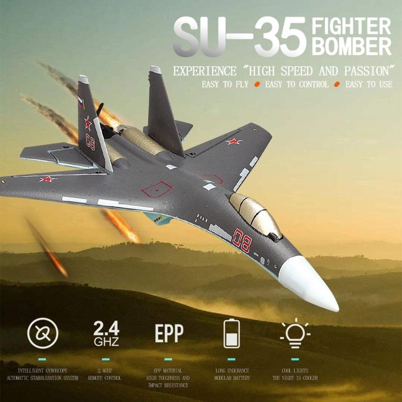 SU35 2.4G 4CH Stunt RC Aircraft - Six-Axis Remote Control Air Plane 360° Tumbling Easy Flying RC Fighter Drone Toys for Children 3 SU35 2.4G 4CH Stunt RC Aircraft - Six-Axis Remote Control Air Plane 360° Tumbling Easy Flying RC Fighter Drone Toys for Children — изображение 3