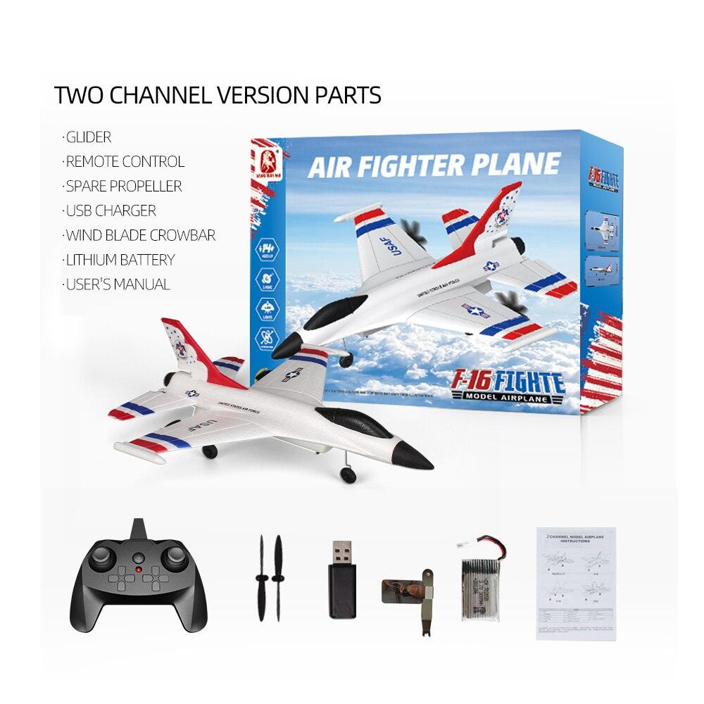 F16 Foam RC Airplane - 2/3 Channels Remote Control Aircraft 2.4G Radio Control Stunt Glider RC Fighter Plane Toys for Children Boy — изображение 5