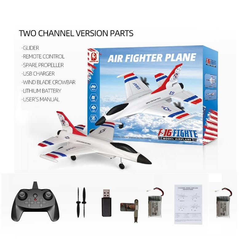 F16 Foam RC Airplane - 2/3 Channels Remote Control Aircraft 2.4G Radio Control Stunt Glider RC Fighter Plane Toys for Children Boy — изображение 3