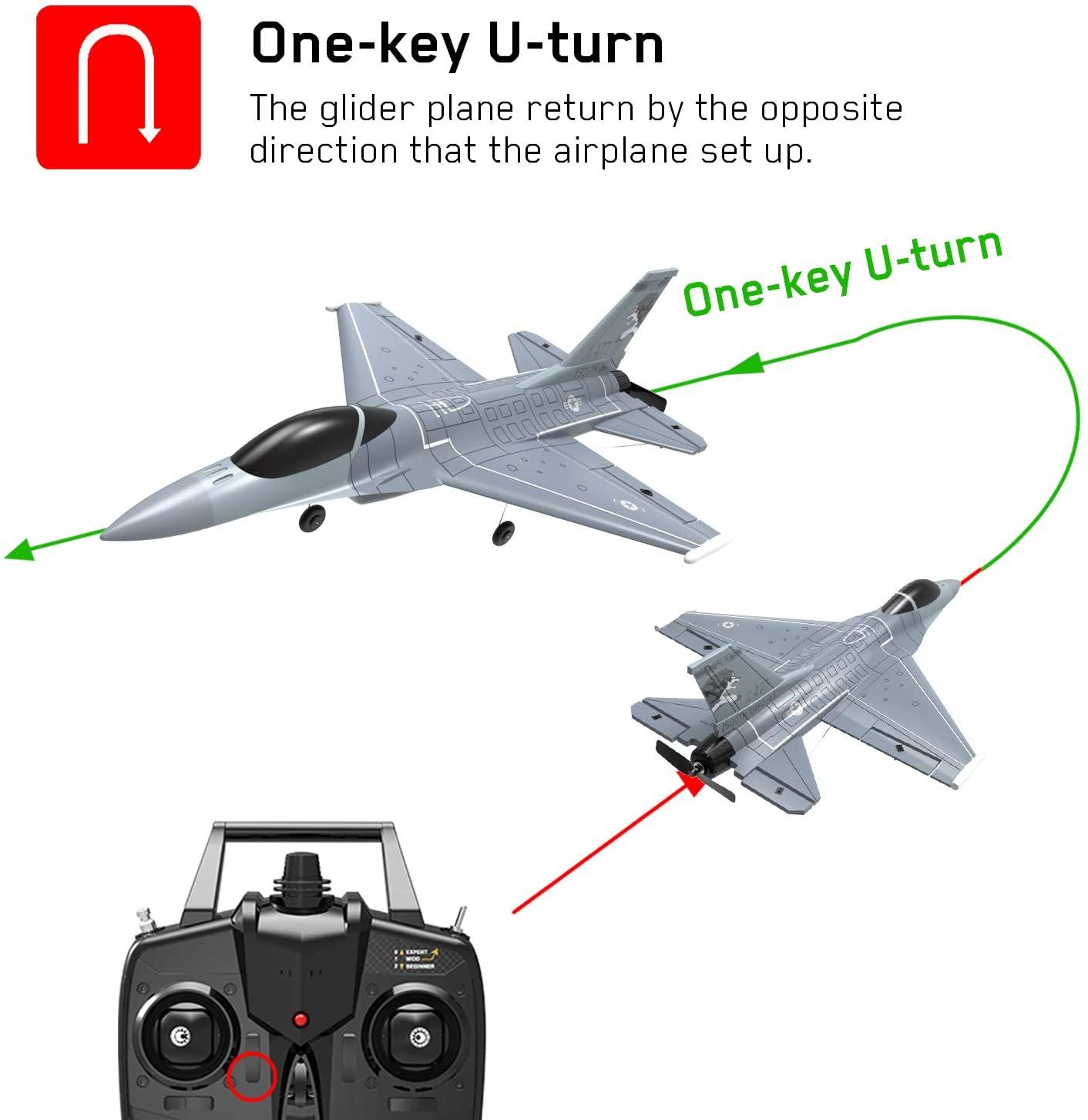 F16 Falcon RC Airplane - 2.4G 6-Axis 365mm Wingspan EPP One Key Return Aerobatic Fixed-wing Trainer RTF for Beginners 2 F16 Falcon RC Airplane - 2.4G 6-Axis 365mm Wingspan EPP One Key Return Aerobatic Fixed-wing Trainer RTF for Beginners — изображение 2