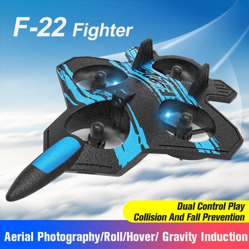 F22 Foam RC Plane - with Camera 4K 360° Stunt Remote Control Aircraft Fighter Helicopter Airplane Toys for Boys Children 11 F22 Foam RC Plane - with Camera 4K 360° Stunt Remote Control Aircraft Fighter Helicopter Airplane Toys for Boys Children - صورة F22 Foam RC Plane - with Camera 4K 360° Stunt Remote Control Aircraft Fighter Helicopter Airplane Toys for Boys Children - صورة 11