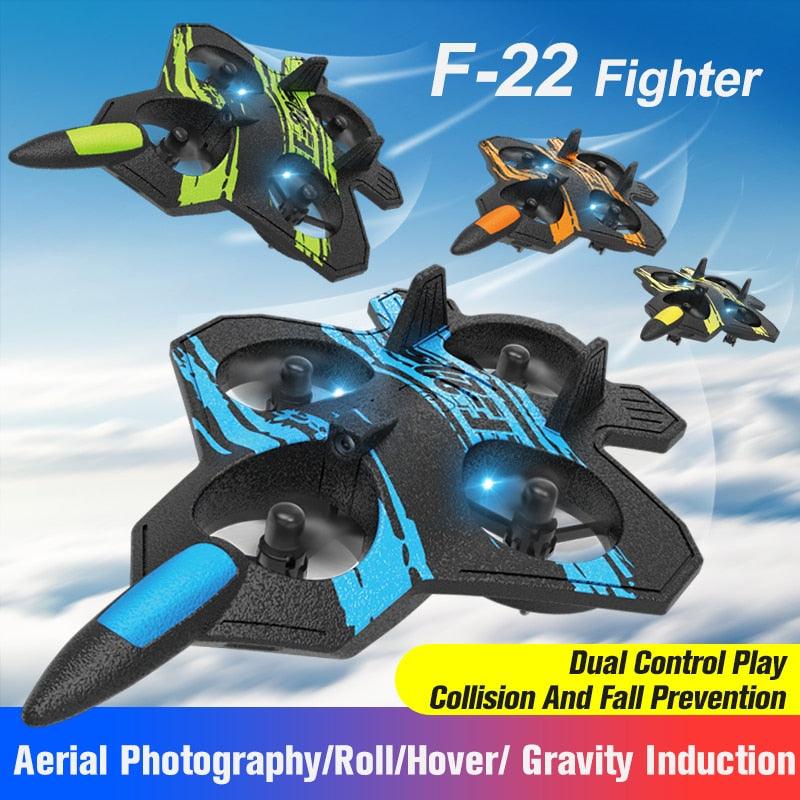 F22 Foam RC Plane - with Camera 4K 360° Stunt Remote Control Aircraft Fighter Helicopter Airplane Toys for Boys Children 2 F22 Foam RC Plane - with Camera 4K 360° Stunt Remote Control Aircraft Fighter Helicopter Airplane Toys for Boys Children - صورة F22 Foam RC Plane - with Camera 4K 360° Stunt Remote Control Aircraft Fighter Helicopter Airplane Toys for Boys Children - صورة 2