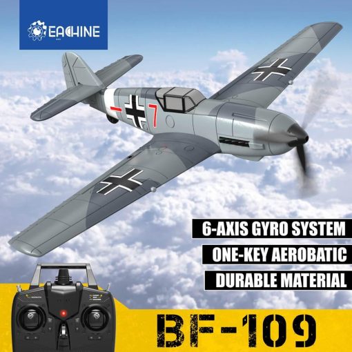 Eachine BF109 RC Airplane - 2.4GHz 4CH 400mm Wingspan 6-Axis One Key U-Turn Aerobatic Xpilot Stabilization System EPP Mini RTF Toy RC Plane — изображение 6