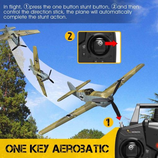 Eachine BF109 RC Airplane - 2.4GHz 4CH 400mm Wingspan 6-Axis One Key U-Turn Aerobatic Xpilot Stabilization System EPP Mini RTF Toy RC Plane — изображение 3