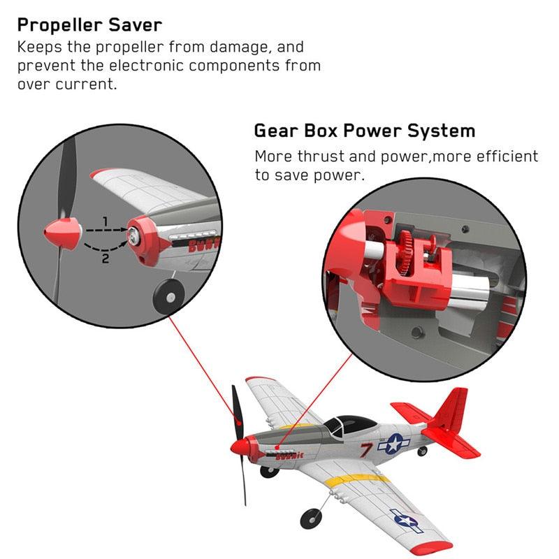 Eachine Mini P-51D Rc AirPlane - EPP 400mm Wingspan 2.4G 6-Axis Electric RC plane Trainer 14mins Fight Time Fixed Wing RTF for Beginner 4 Eachine Mini P-51D Rc AirPlane - EPP 400mm Wingspan 2.4G 6-Axis Electric RC plane Trainer 14mins Fight Time Fixed Wing RTF for Beginner — изображение 4