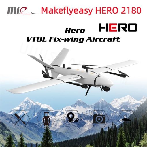 Makeflyeasy HERO VTOL - 1KG Payload 144km Range 136min 2180mm Wingspan Fix Wing Aircraft Airplane Drone for Inspection Surveying Mapping Monitoring 4 Makeflyeasy HERO VTOL - 1KG Payload 144km Range 136min 2180mm Wingspan Fix Wing Aircraft Airplane Drone for Inspection Surveying Mapping Monitoring - صورة Makeflyeasy HERO VTOL - 1KG Payload 144km Range 136min 2180mm Wingspan Fix Wing Aircraft Airplane Drone for Inspection Surveying Mapping Monitoring - صورة 4