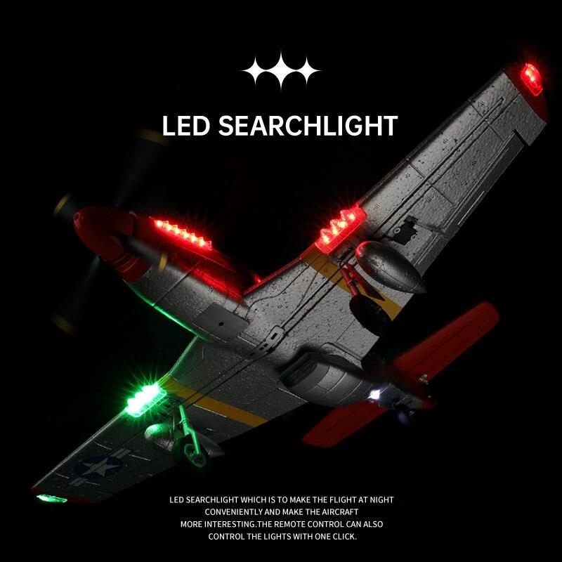 WLtoys A280 Brushless Motor RC Airplane - P51 Fighter Simulator 2.4G 3D6G Mode Aircraft with LED Searchlight Plane Toys for Adults 8 WLtoys A280 Brushless Motor RC Airplane - P51 Fighter Simulator 2.4G 3D6G Mode Aircraft with LED Searchlight Plane Toys for Adults - Image 8