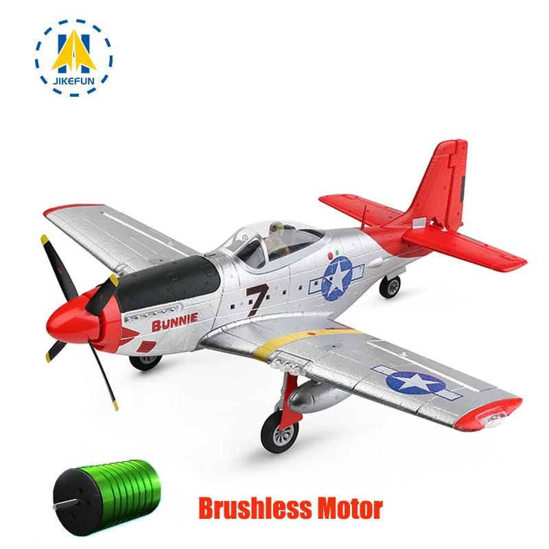 WLtoys A280 Brushless Motor RC Airplane - P51 Fighter Simulator 2.4G 3D6G Mode Aircraft with LED Searchlight Plane Toys for Adults 2 WLtoys A280 Brushless Motor RC Airplane - P51 Fighter Simulator 2.4G 3D6G Mode Aircraft with LED Searchlight Plane Toys for Adults - Image 2