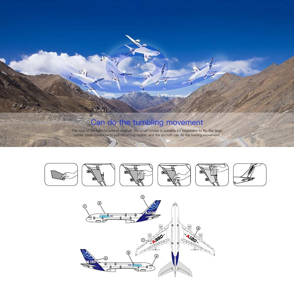 XK A120 RC Plane - 3CH 2.4G EPP Remote Control Machine Airplane Fixed-wing RTF A380 RC Aircraft Model Outdoor Toy for Kids 7 XK A120 RC Plane - 3CH 2.4G EPP Remote Control Machine Airplane Fixed-wing RTF A380 RC Aircraft Model Outdoor Toy for Kids - Image 7