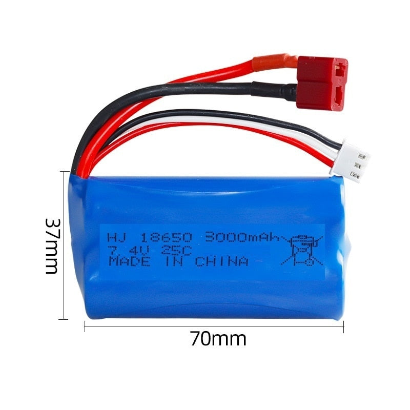 7.4V 3000mAh 18650 Lipo Battery for Wltoys - 10428 /12428/12423 RC Car Parts 2s 7.4v battery For Wltoys 144001 A959-B A969-B Q46 11 7.4V 3000mAh 18650 Lipo Battery for Wltoys - 10428 /12428/12423 RC Car Parts 2s 7.4v battery For Wltoys 144001 A959-B A969-B Q46 - Image 11