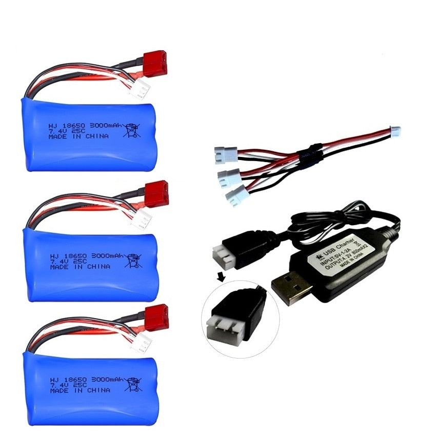 7.4V 3000mAh 18650 Lipo Battery for Wltoys - 10428 /12428/12423 RC Car Parts 2s 7.4v battery For Wltoys 144001 A959-B A969-B Q46 8 7.4V 3000mAh 18650 Lipo Battery for Wltoys - 10428 /12428/12423 RC Car Parts 2s 7.4v battery For Wltoys 144001 A959-B A969-B Q46 - Image 8