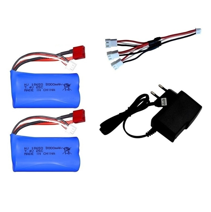7.4V 3000mAh 18650 Lipo Battery for Wltoys - 10428 /12428/12423 RC Car Parts 2s 7.4v battery For Wltoys 144001 A959-B A969-B Q46 5 7.4V 3000mAh 18650 Lipo Battery for Wltoys - 10428 /12428/12423 RC Car Parts 2s 7.4v battery For Wltoys 144001 A959-B A969-B Q46 - Image 5