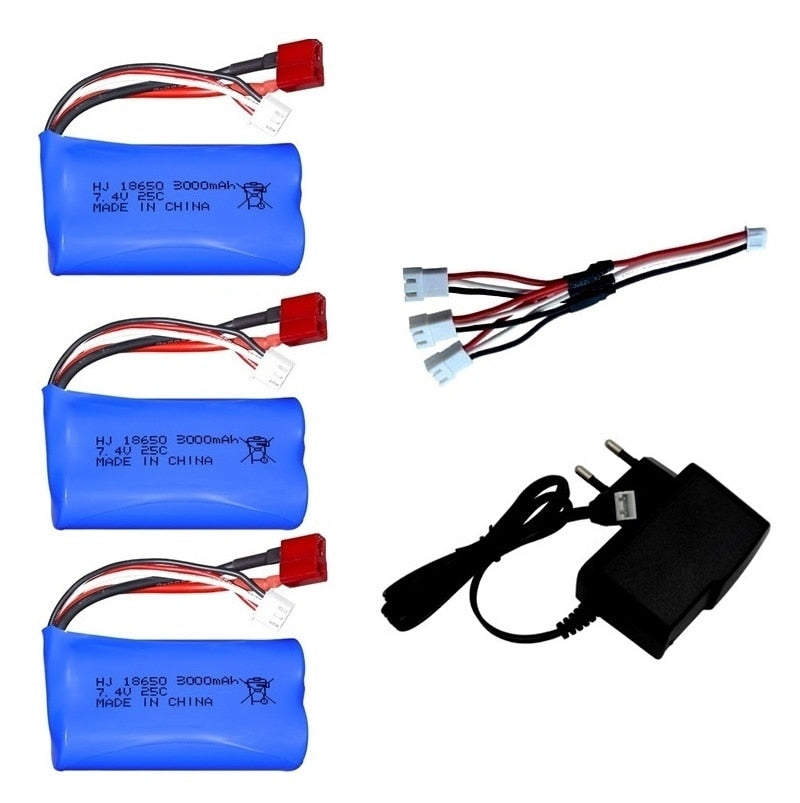 7.4V 3000mAh 18650 Lipo Battery for Wltoys - 10428 /12428/12423 RC Car Parts 2s 7.4v battery For Wltoys 144001 A959-B A969-B Q46 4 7.4V 3000mAh 18650 Lipo Battery for Wltoys - 10428 /12428/12423 RC Car Parts 2s 7.4v battery For Wltoys 144001 A959-B A969-B Q46 - Image 4